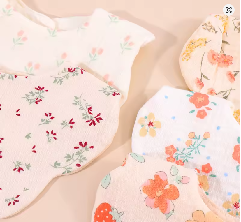 Floral Baby Bibs Set