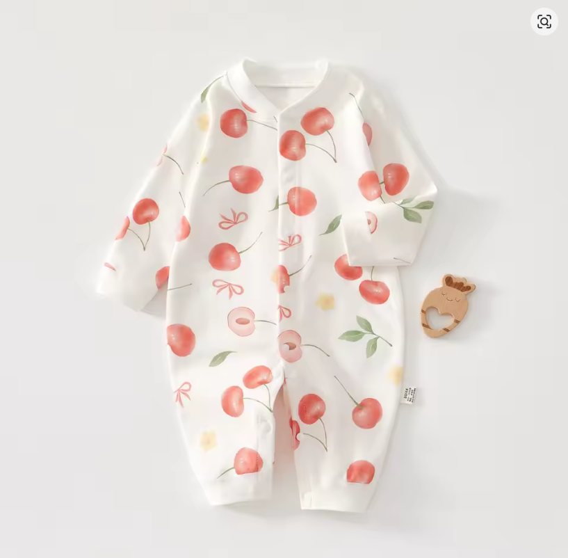 Cherry Print Baby Onesie