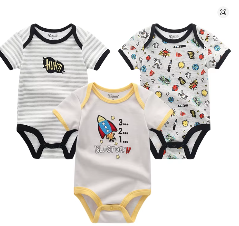 Rocket Adventure Baby Bodysuit Set