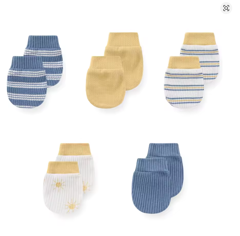 Baby Cotton Mittens Set