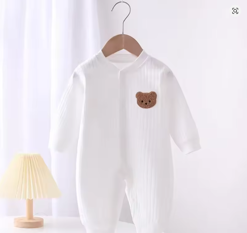Bear Patch Baby Romper