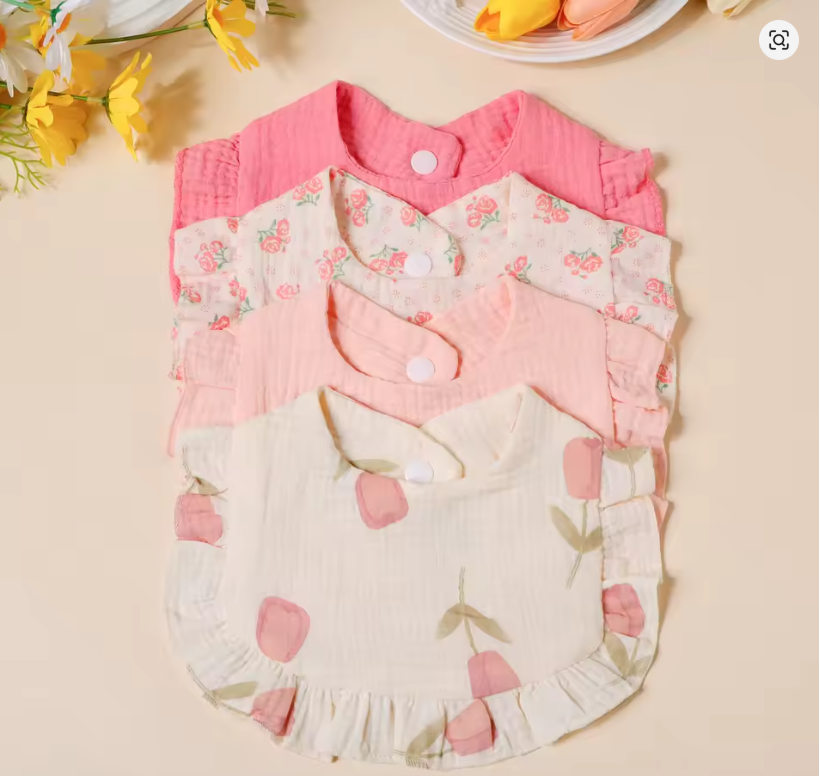 Floral Baby Bib Set
