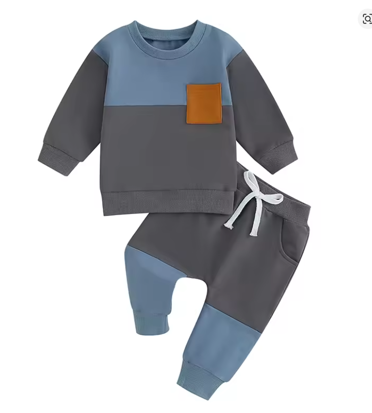 Kids Colorblock Sweatshirt & Jogger Set
