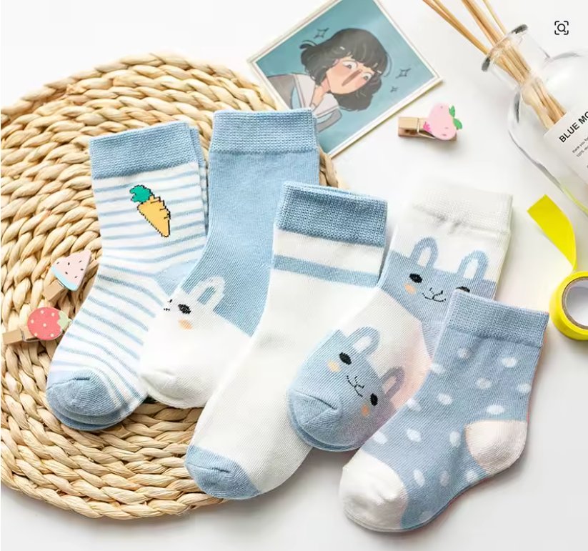 Cute Bunny Kids Socks Set