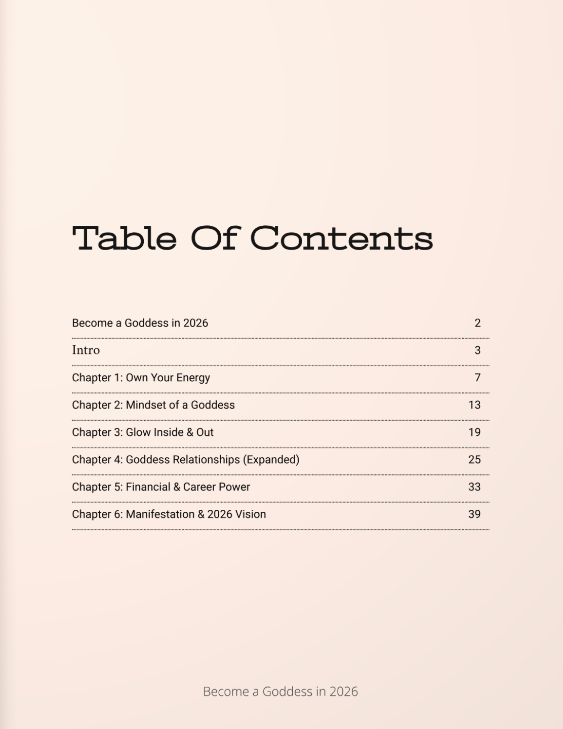 Become a Goddess in 2026