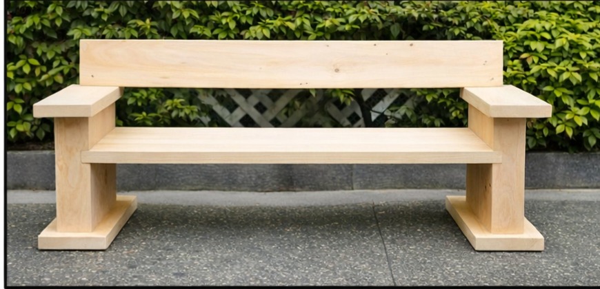 Solid Wood Outdoor Bench