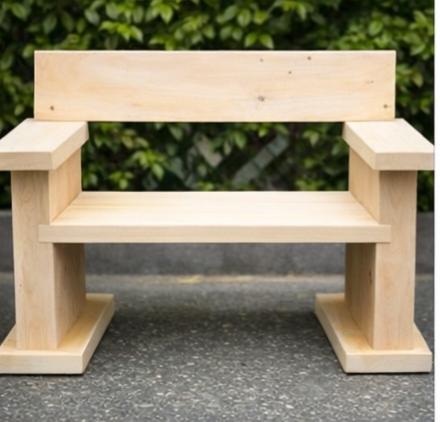 Solid Wood Outdoor Bench