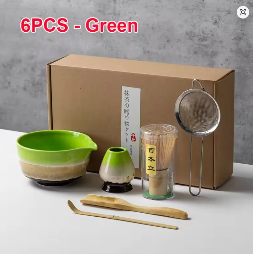 Matcha Tea Set - 6PCS Green