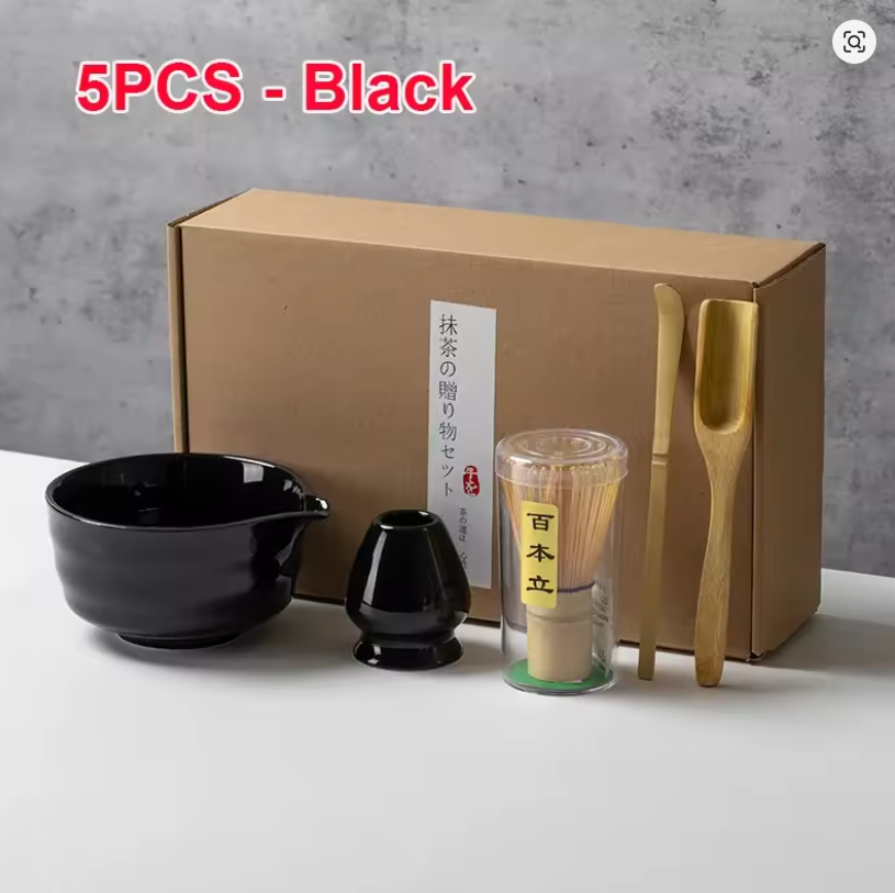 Matcha Tea Set (5PCS) - Black