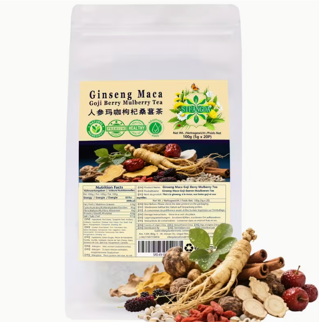 Ginseng Maca Goji Berry Mulberry Tea