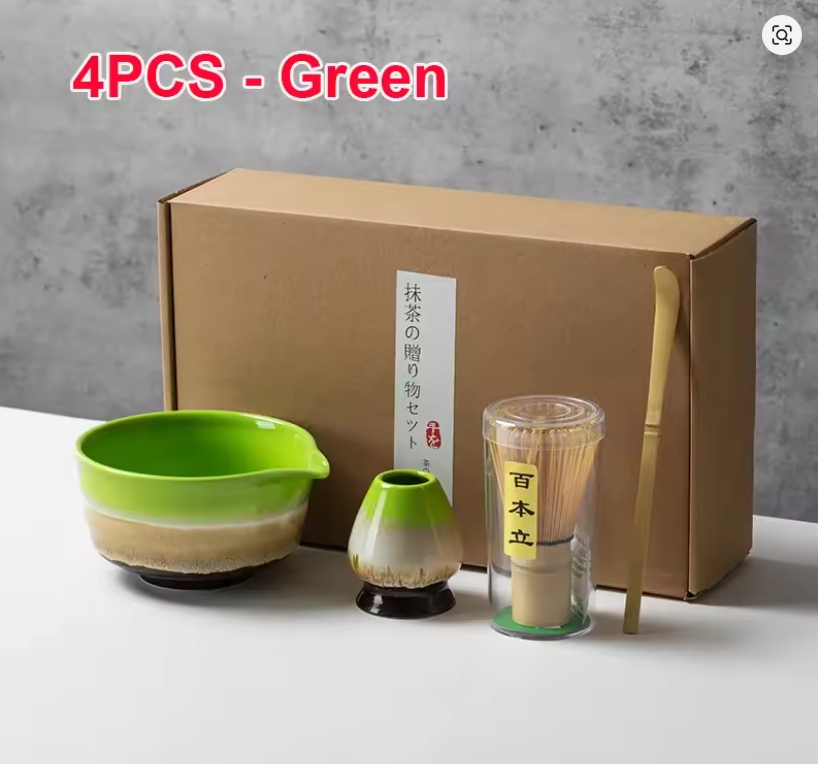 Matcha Tea Ceremony Set - 4PCS Green