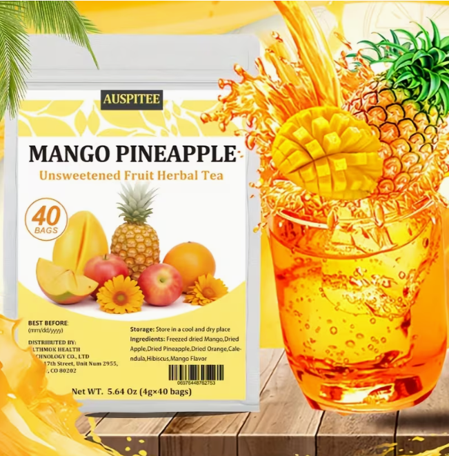 Mango Pineapple Unsweetened Fruit Herbal Tea