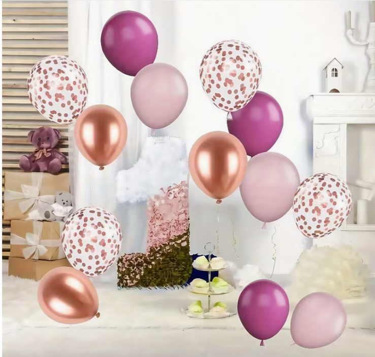 Rose Gold Pink Balloon Set