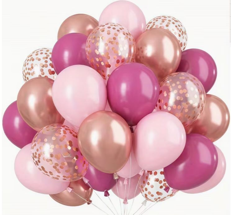 Rose Gold Pink Balloon Set