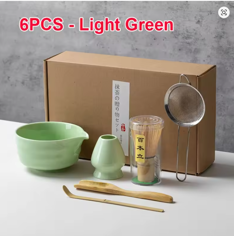 Matcha Tea Set - 6PCS Light Green