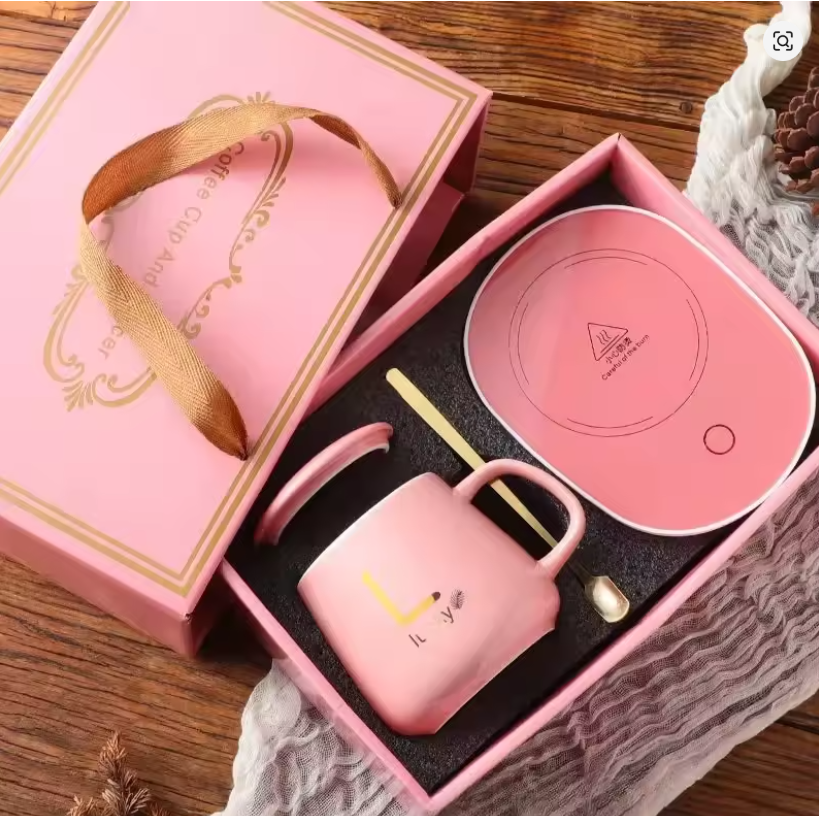 Pink Mug Warmer Luxury Gift Set