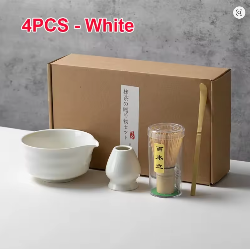 Matcha Tea Set (4PCS) - White