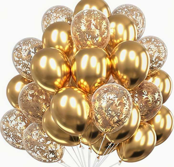 Gold Metallic Balloon Bouquet
