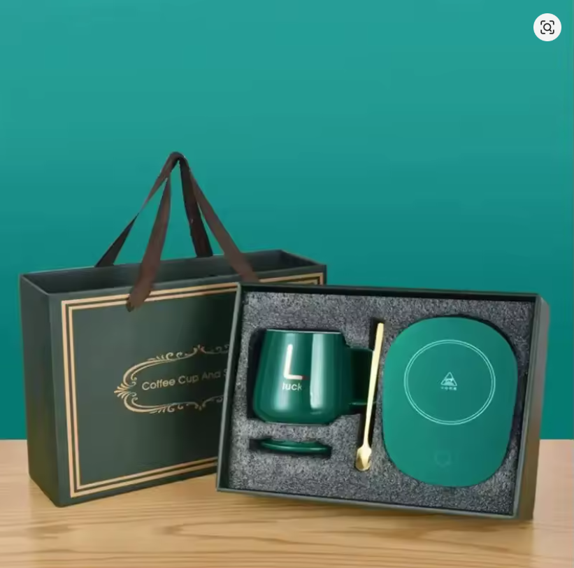 Luxury Coffee Cup & Warmer Gift Set