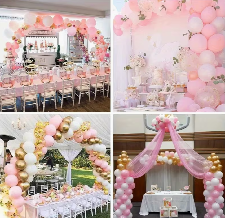 Pink & Gold Balloon Bouquet Set