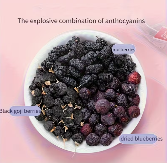 Blueberry Mulberry Black Goji Berry Tea