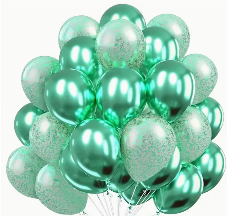 Metallic Green Balloon Set