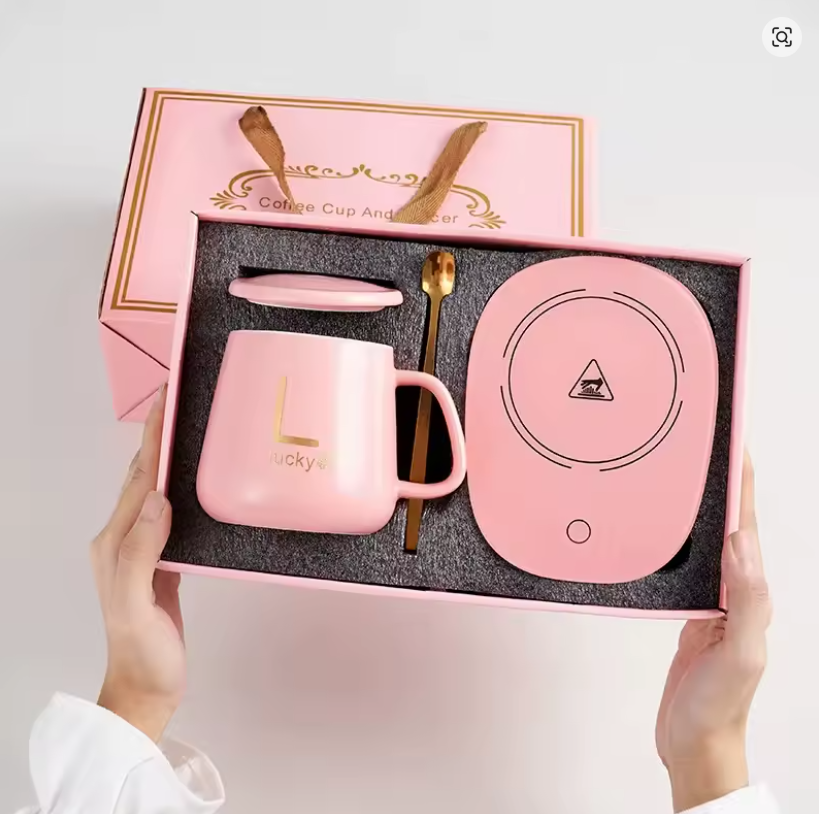 Pink Mug Warmer Luxury Gift Set