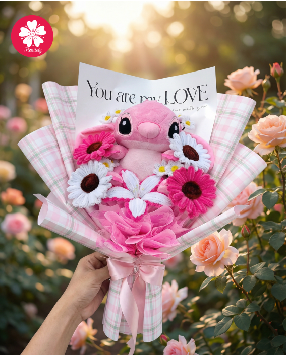 Ramo Amor Rosado con Peluche