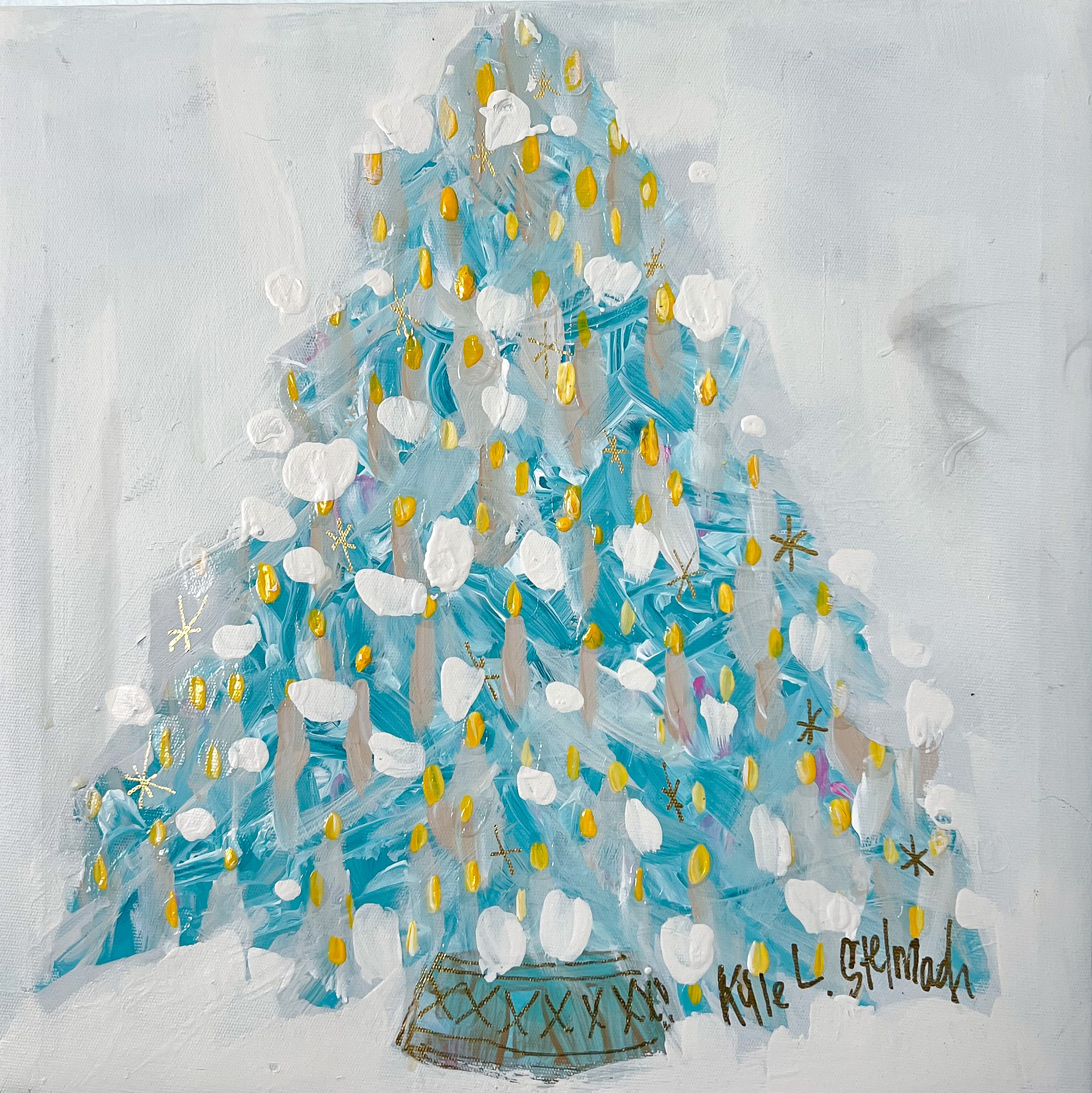 Blue and Gold Christmas Tree