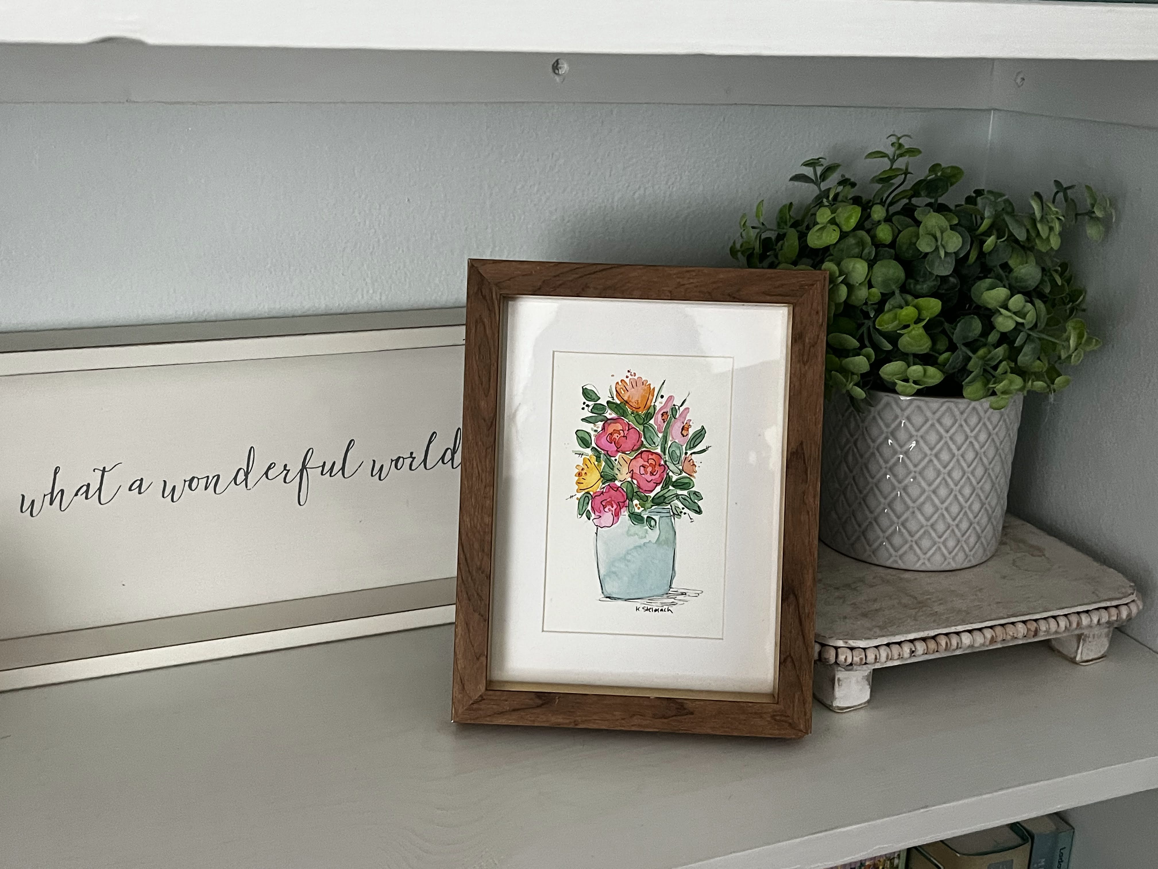 Flowers in Vase -Framed 5x7