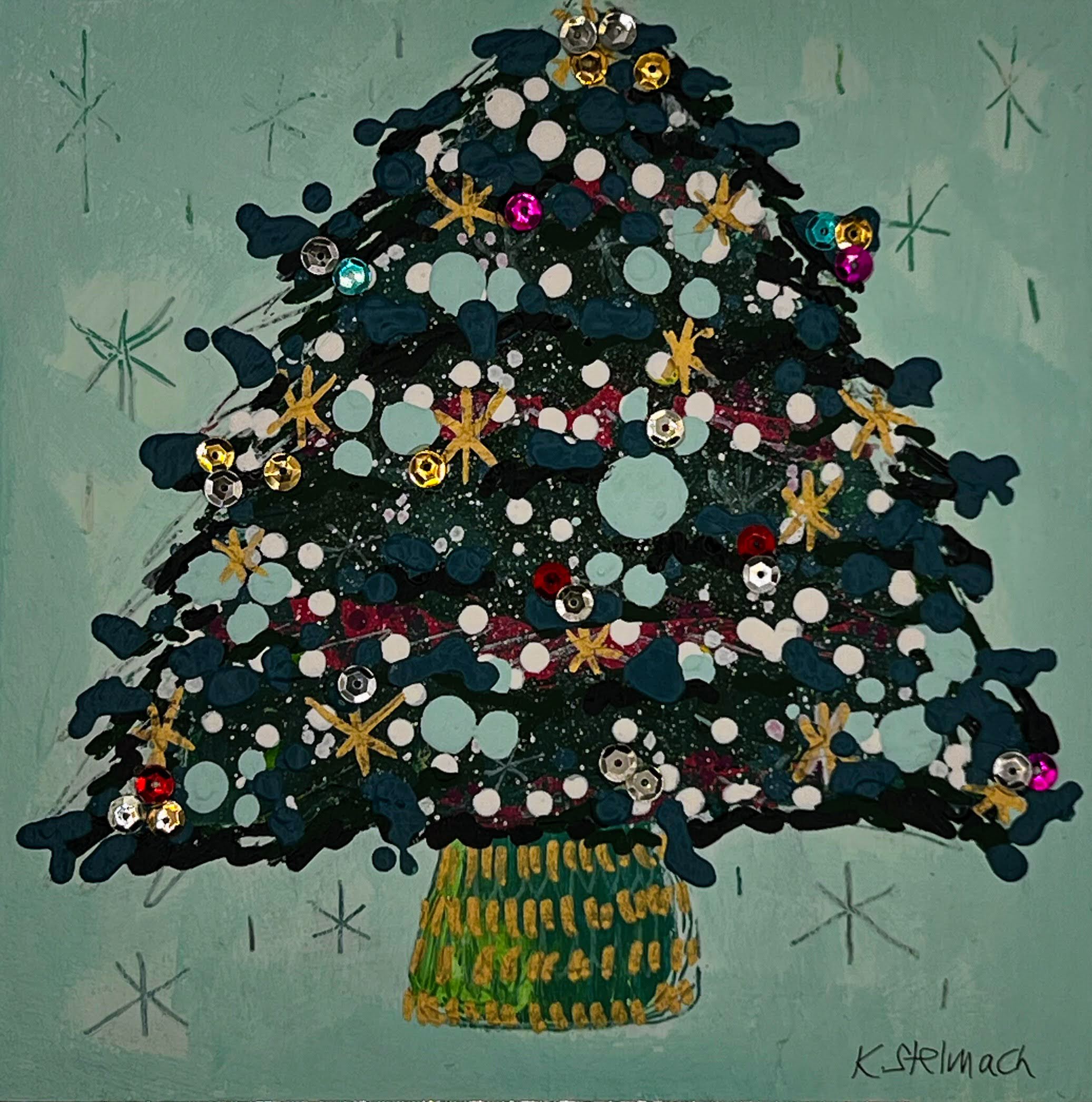 Vintage Sequin Christmas Tree c.