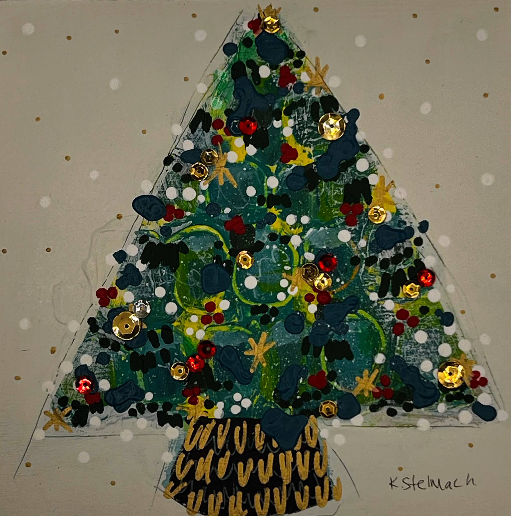 Vintage Sequin Christmas Tree b.
