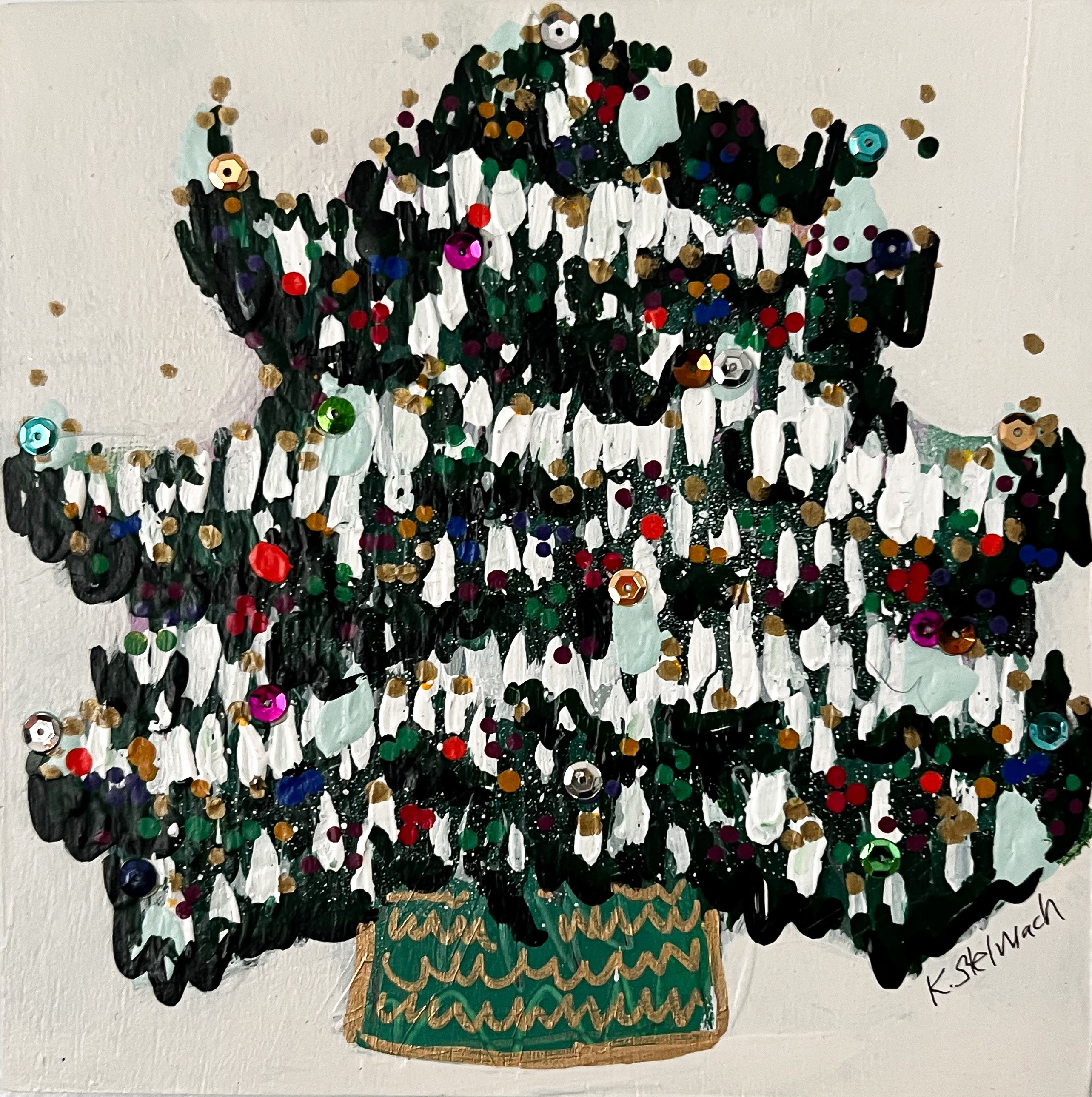 Vintage Sequin Christmas Tree e.