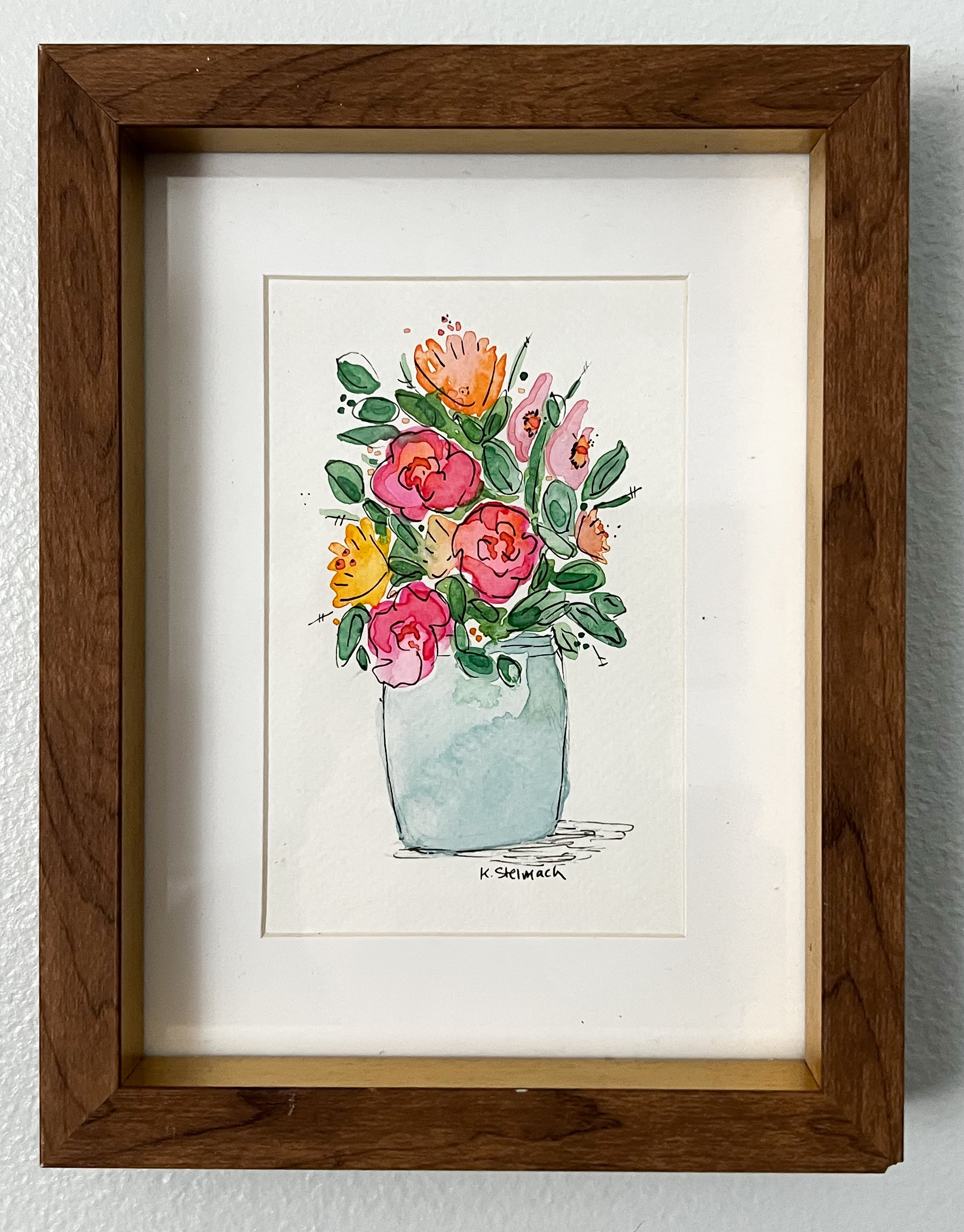 Flowers in Vase -Framed 5x7