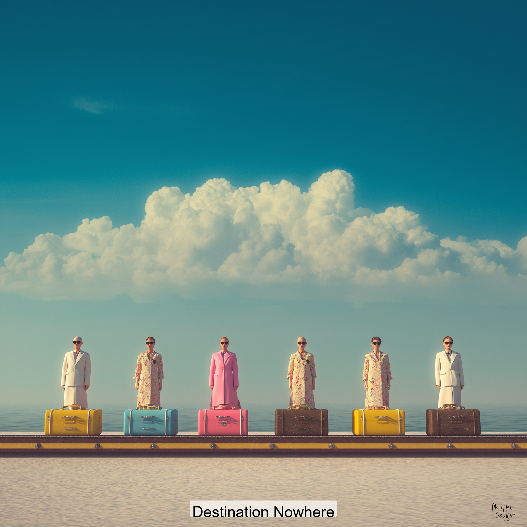 Valise colorée élégante