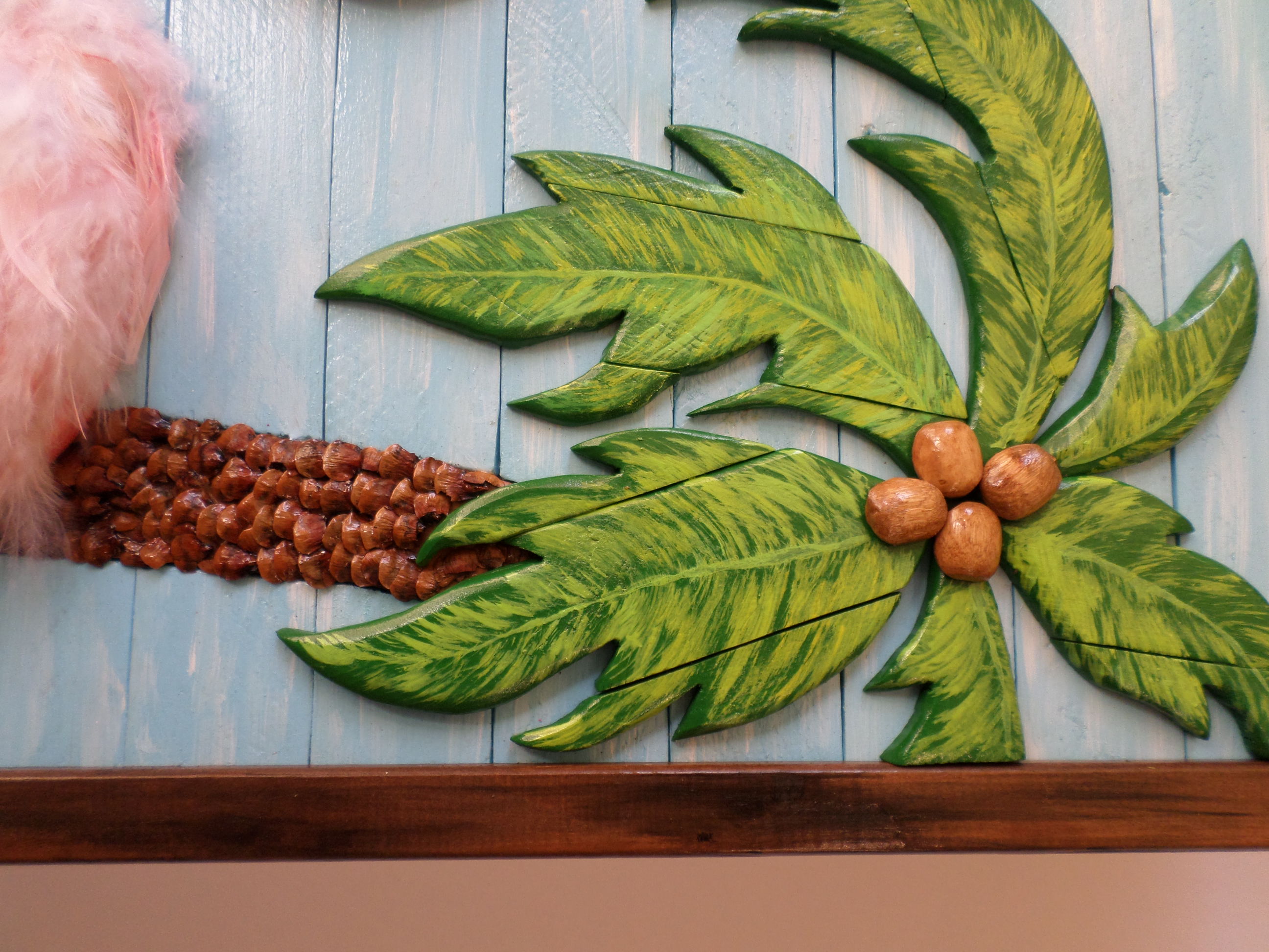 Funky Flamingo Beach Wall Art