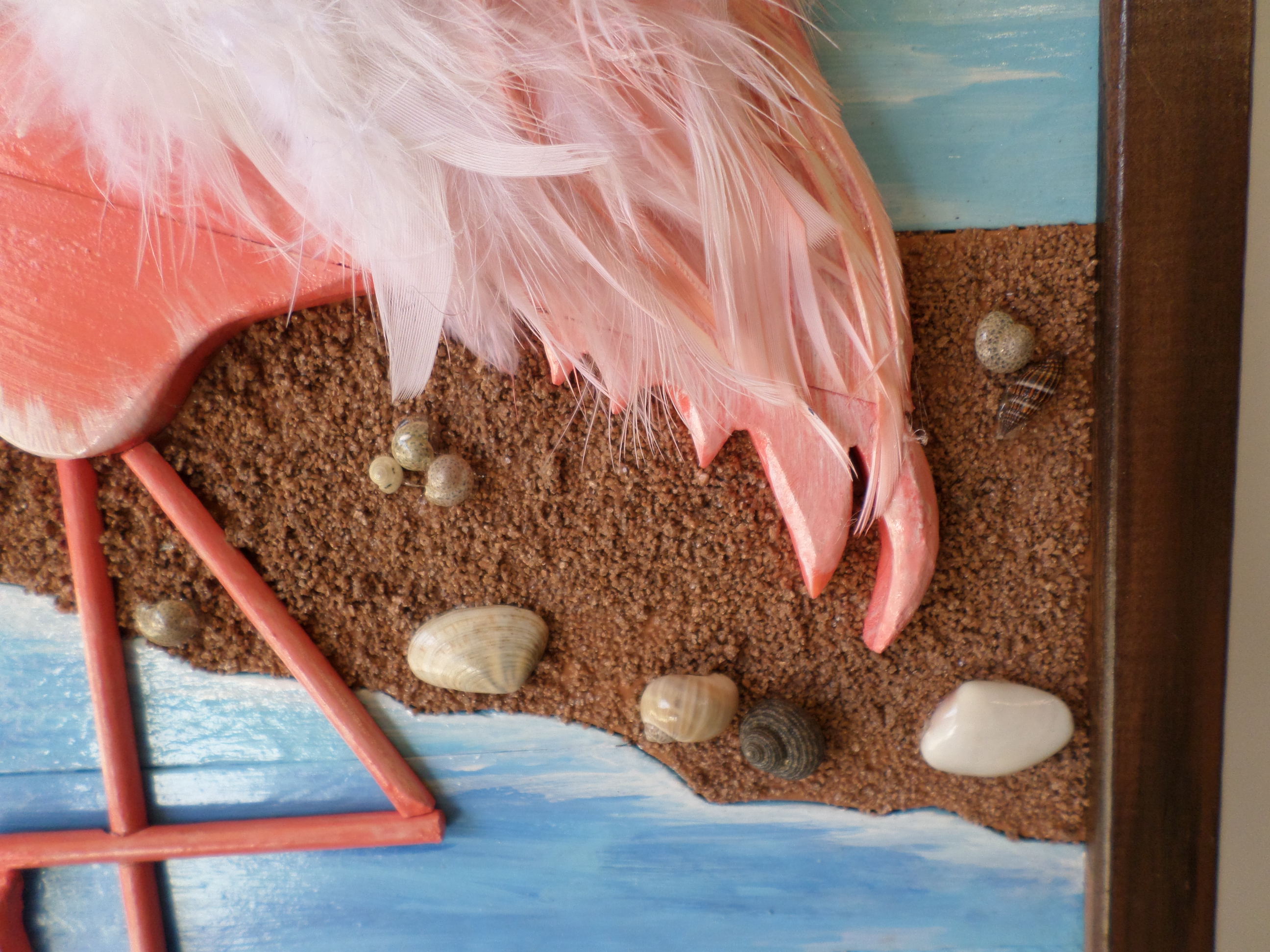 Funky Flamingo Beach Wall Art