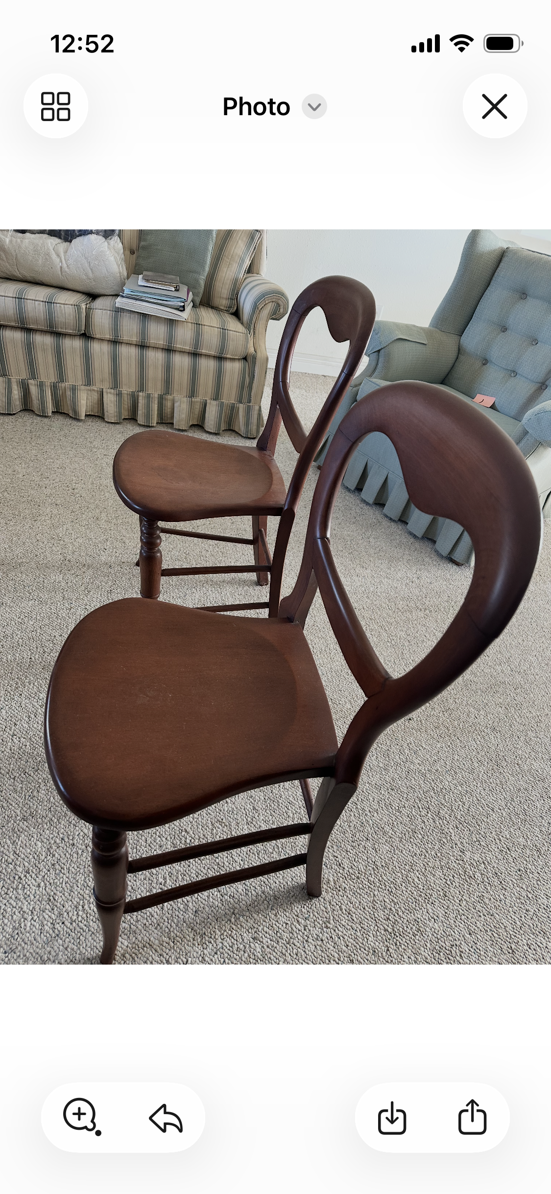 19th Century Balloon Back Mahogany Chairs (Pair)
