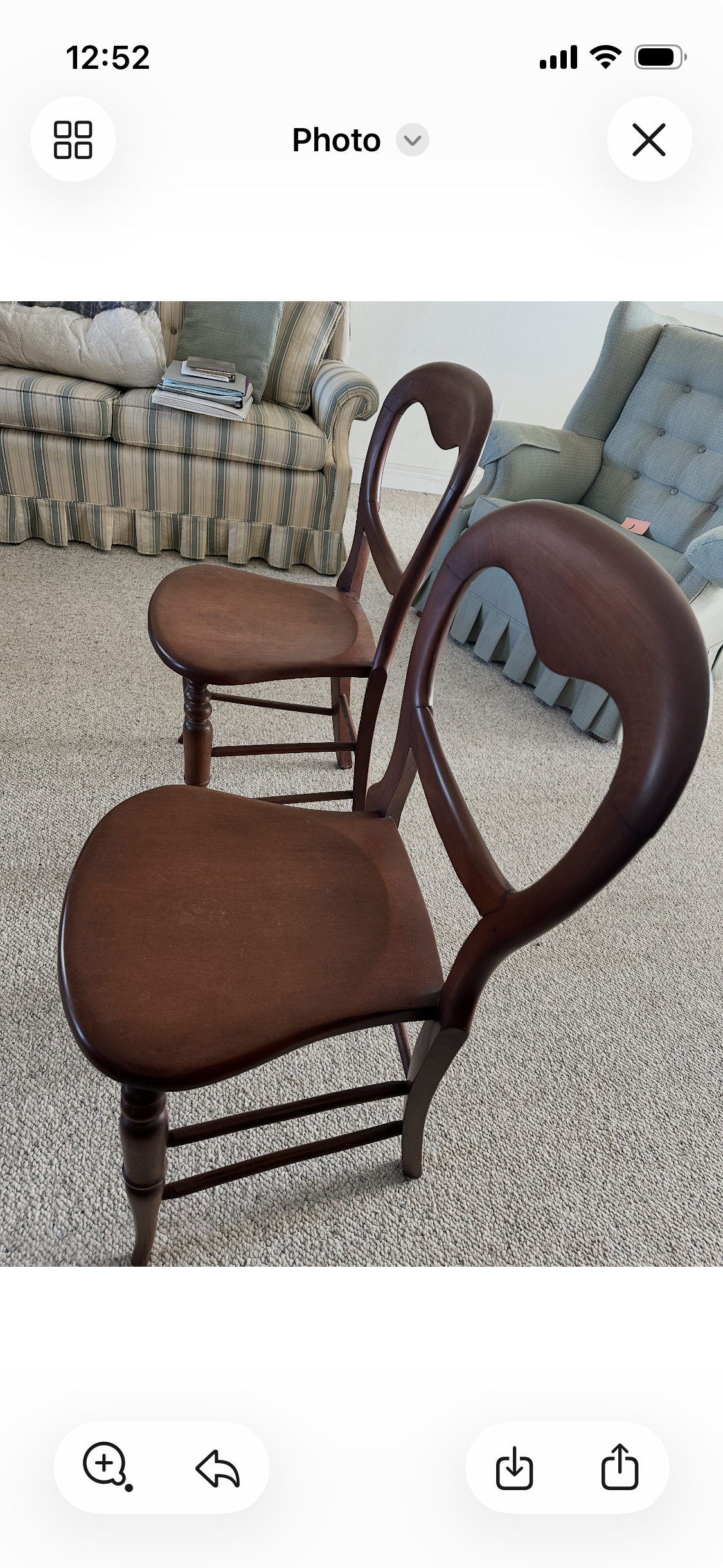 19th Century Balloon Back Mahogany Chairs (Pair)