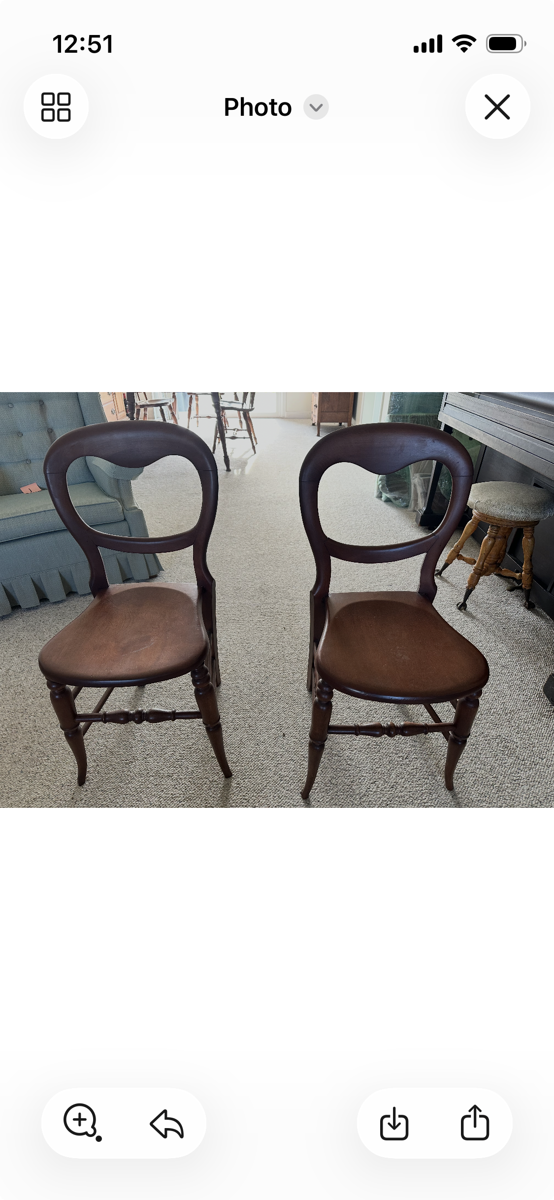 19th Century Balloon Back Mahogany Chairs (Pair)