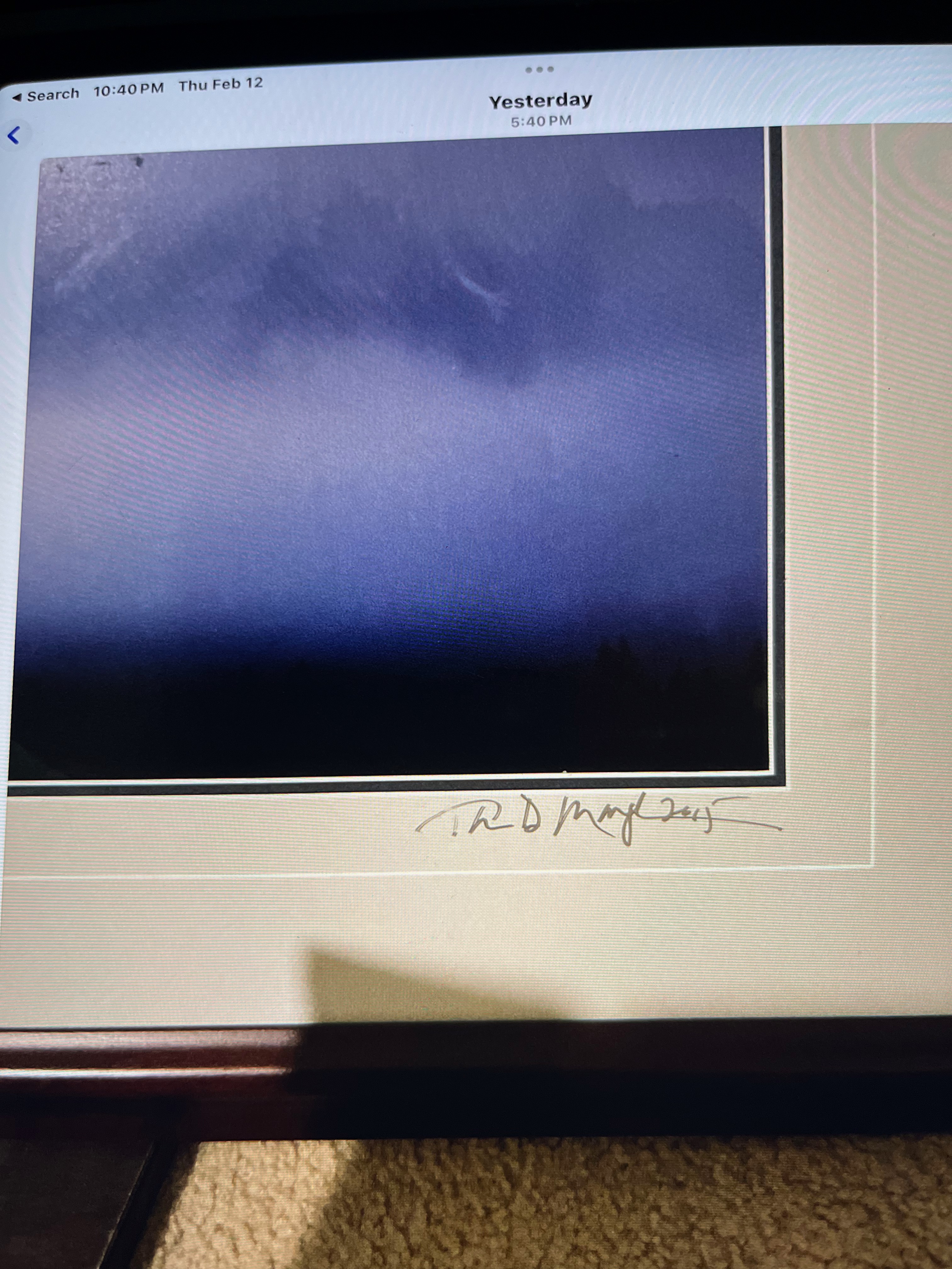 Out of the Mist framed signed Thomas Mangelsen Print