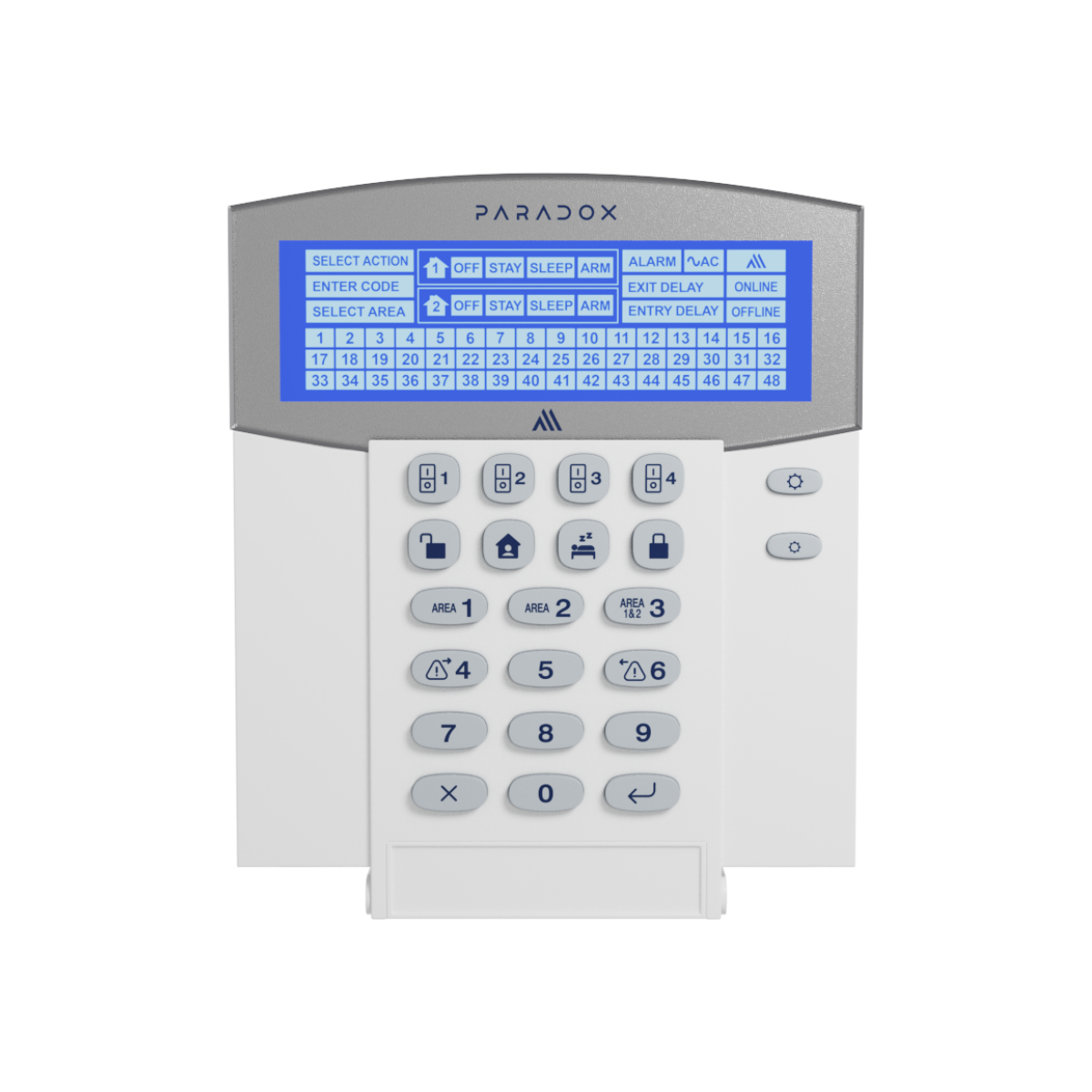 K38M M 48 zonų belaidė stacionari LCD klaviatūra