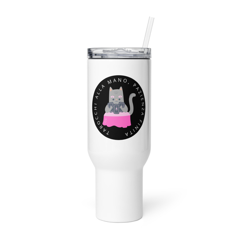 Travel mug with a handle tarocchi