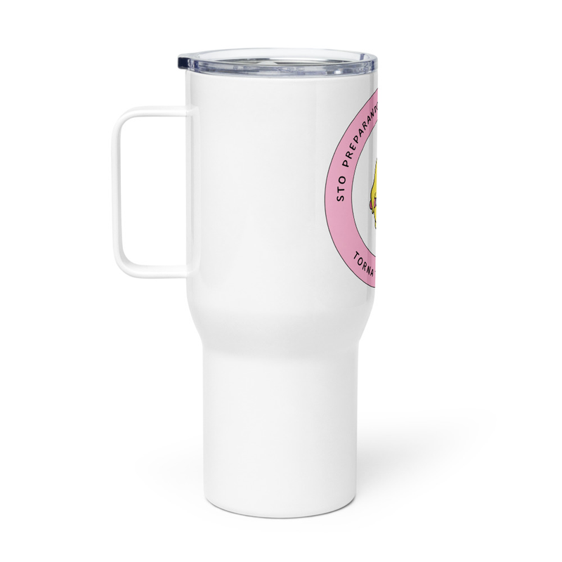Travel mug with a handle papero