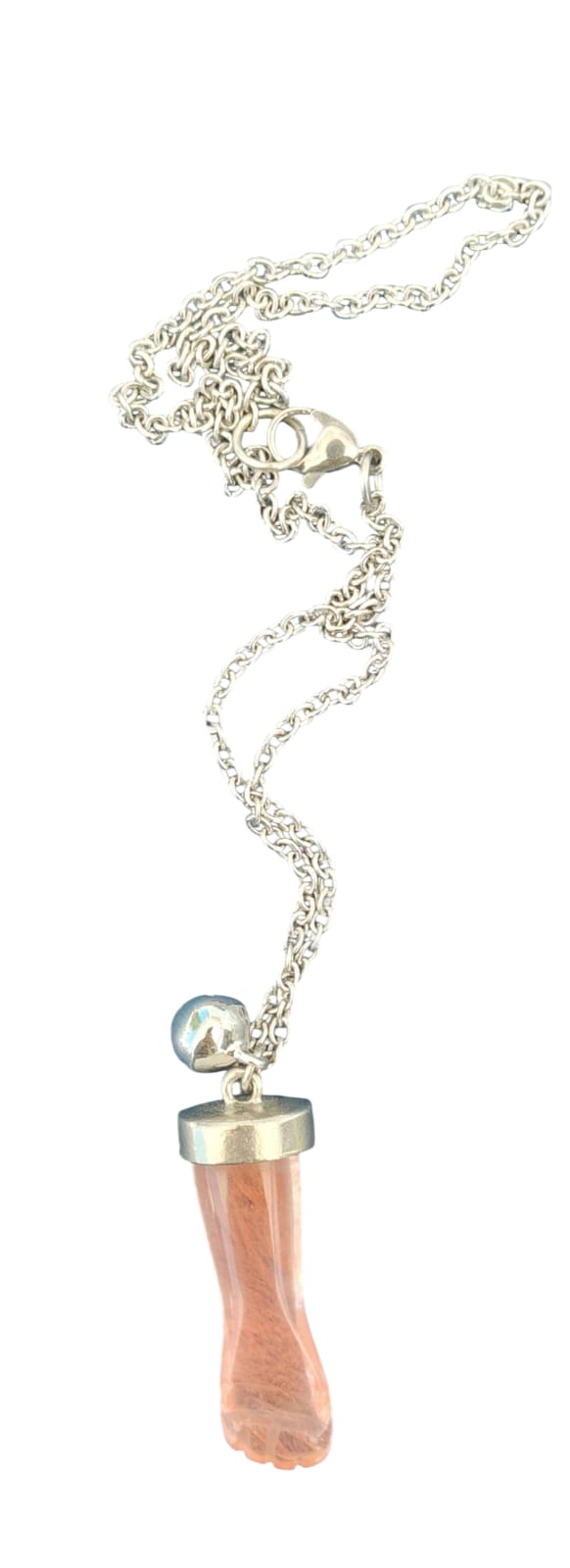 AMULETO FIGA QUARZO ROSA ARANCIATO