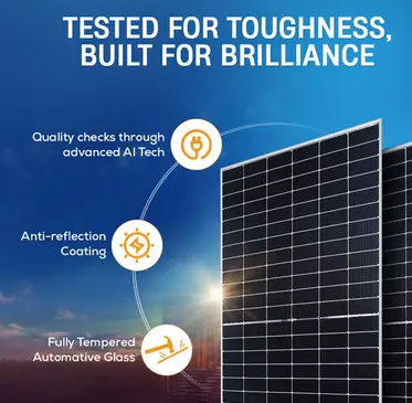 LUMINOUS 24585T144-BI TS (Bifacial) Topcon Solar Panel For Home and Industrial use Solar Panel (Pack of 1)