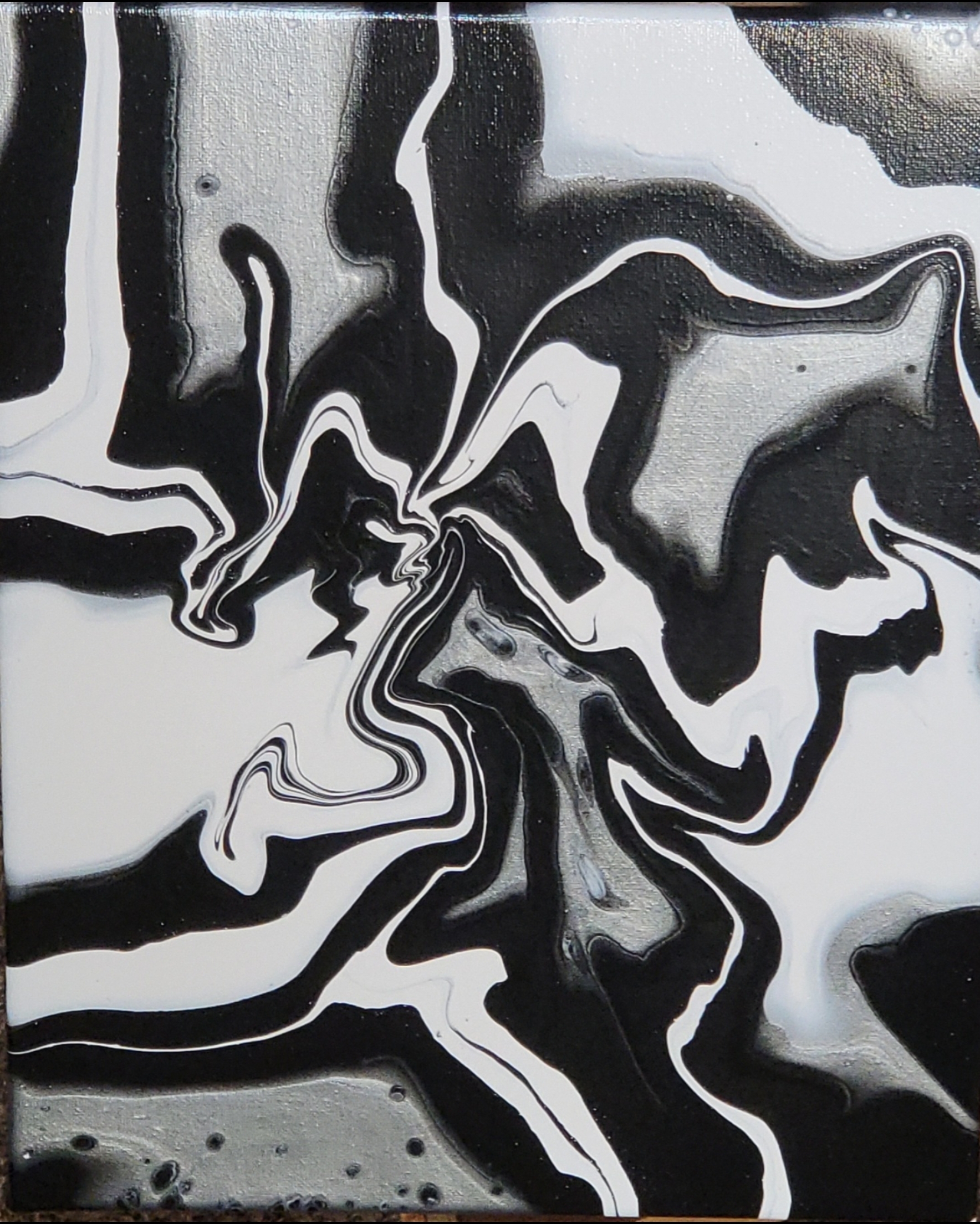Monochrome Abstract Canvas 11x14in Canvas