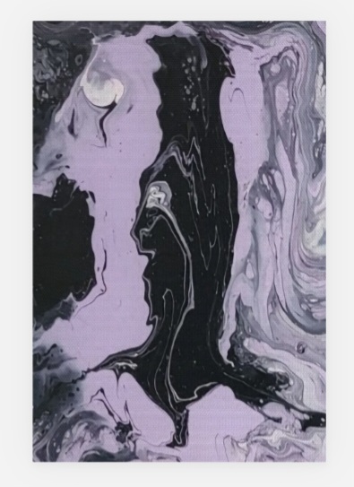 Abstract Purple Night Canvas Print 