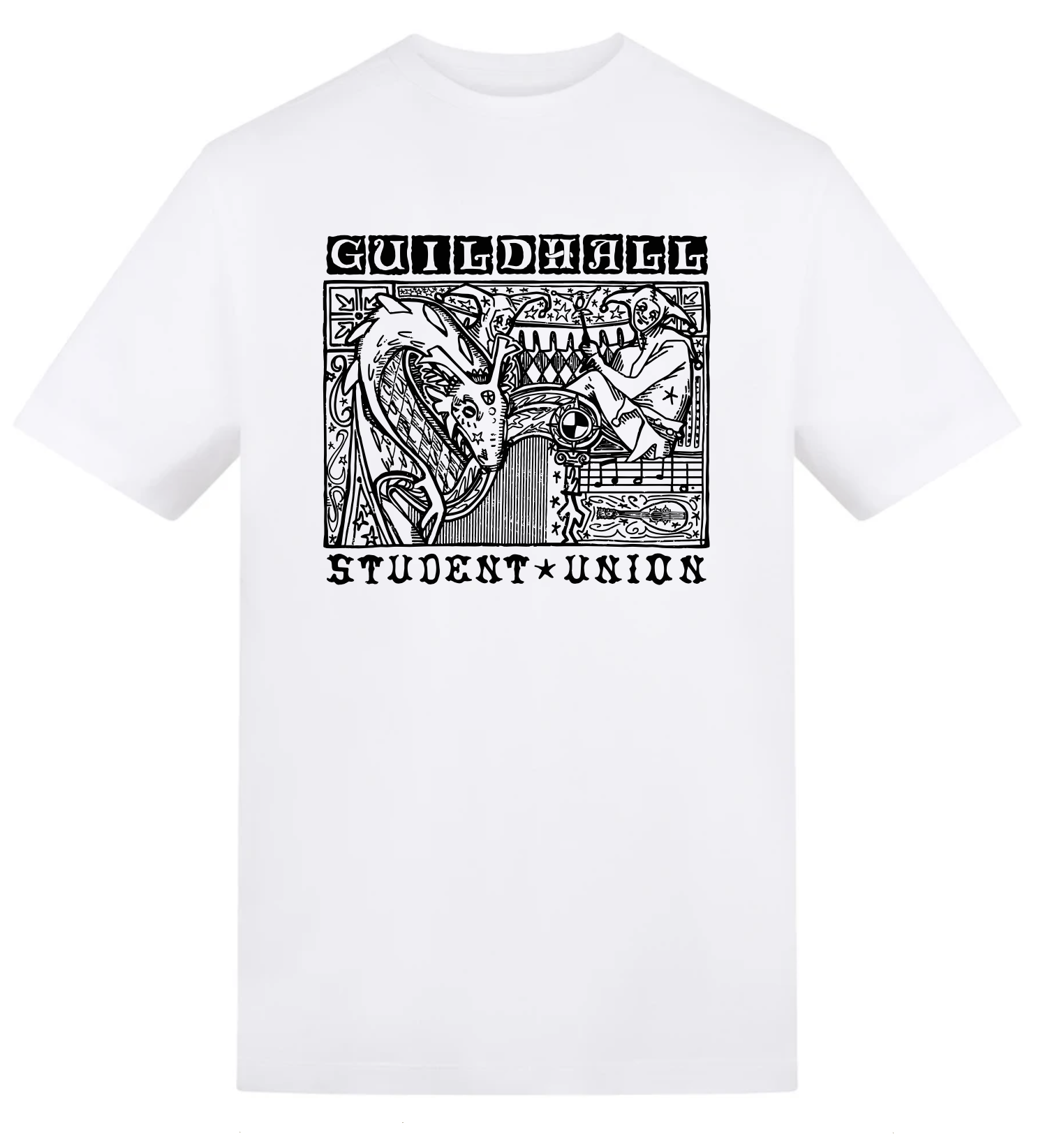 Guildhall SU T-shirt designed by Erin Cook (white)
