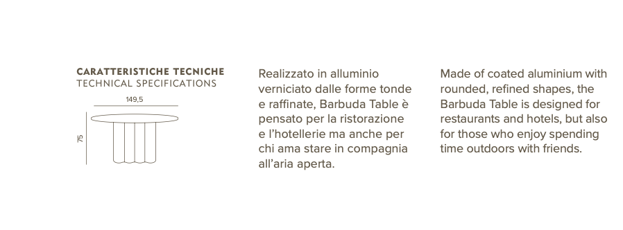 Barbuda Black Round Dining Table